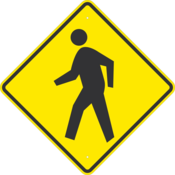ACCUFORM NMC PEDESTRIAN CROSSING SYMBOL TRAFFIC SIGN